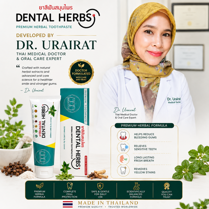 Dental Herbs Premium Herbal Whitening Toothpaste – DERMA CARE By Dr Urairat